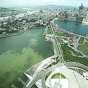 マカオ上空からの眺め